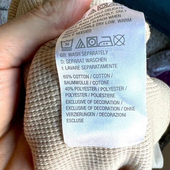 Peace Love World French Terry & Waffle Knit Pullover Hoodie in Cafe Latte - xs​​ - Picture 2 of 7